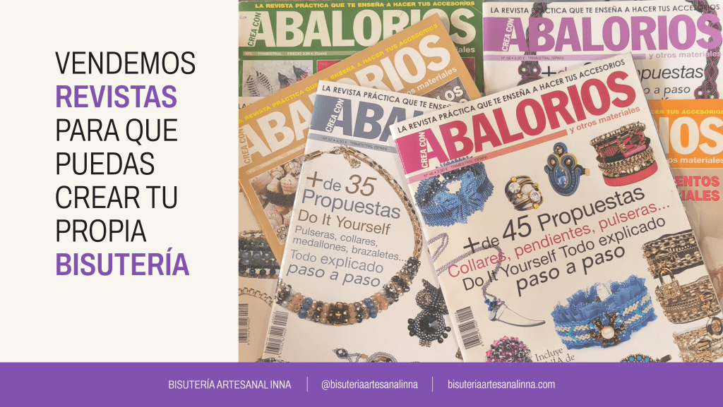 Publicación que promociona la venta de revistas de bisutería de Bisutería Artesanal Inna