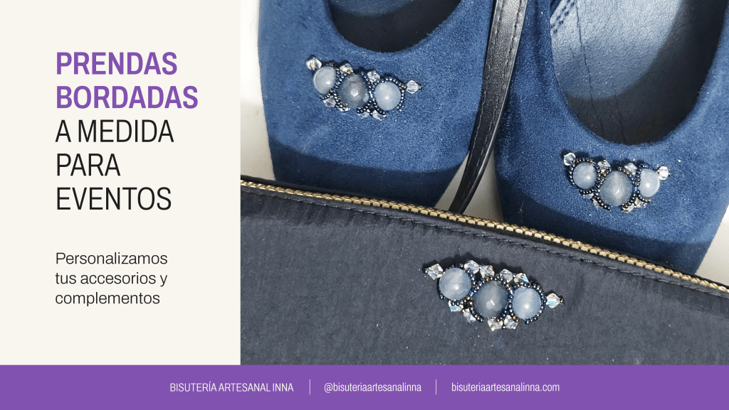 Publicación que promociona el servicio de bordado personalizado de Bisutería Artesanal Inna